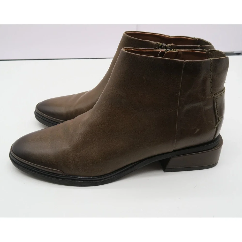 Sarto by Franco Sarto A-Nemi Olive Brown‎ Leather Ankle Boots Women 10M